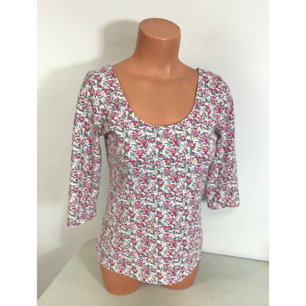 Y2K Floral Top Womens Large